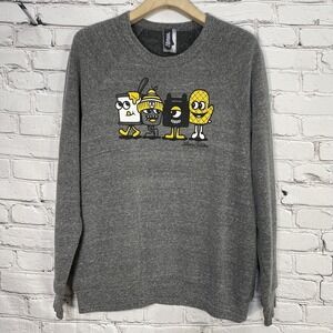 Johnny Cupcakes Crewneck Sweatshirt Size M Bon Appetit Heather Gray Graphic